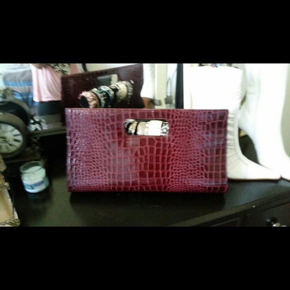 Neiman Marcus snakeskin clutch purse