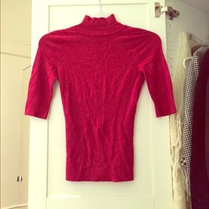Express 1/2 sleeve cut-out back turtleneck sweater