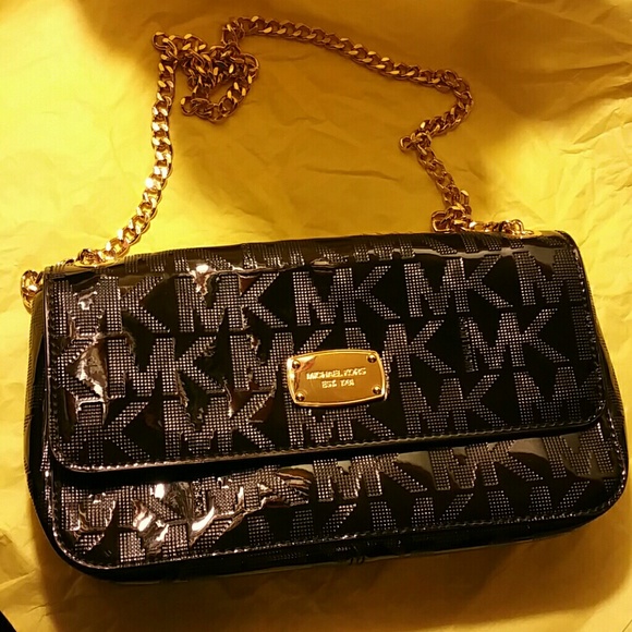 MICHAEL KORS JET SET CHAIN BLACK MK MIRR