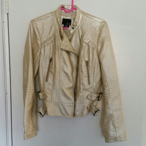A.n.a leather creamy golden jacket