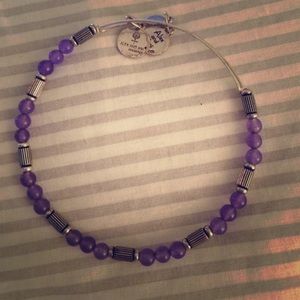 Alex and ani purple beaded bangle