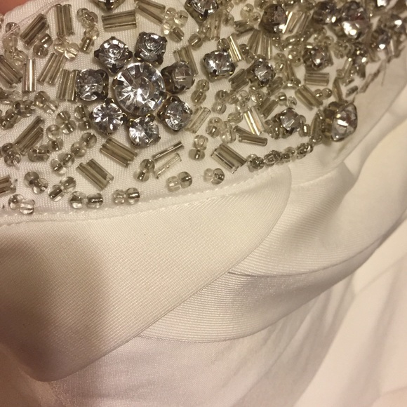 White strapless dress