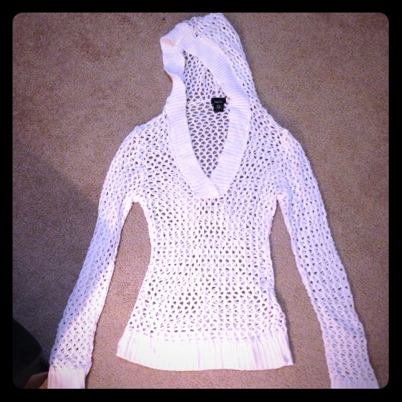 Rue21 Tops - White hooded swim coverup