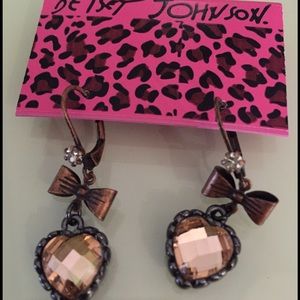 Betsey Johnson Bronze Drop Earrings