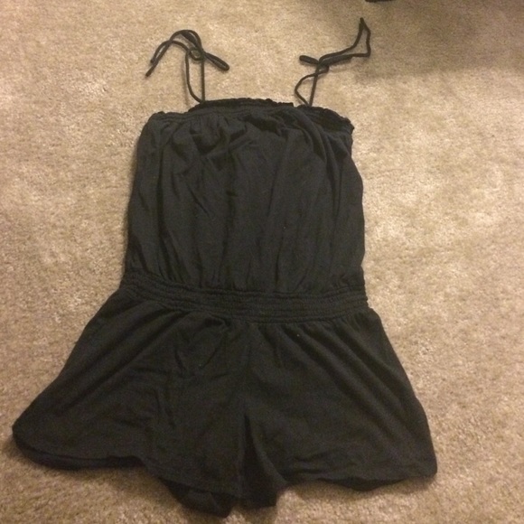 Black cotton romper