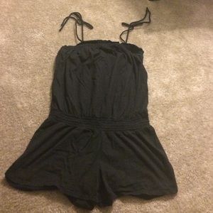 Black cotton romper