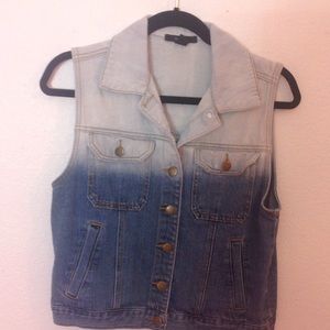 Forever 21 Demin Ombre Vest