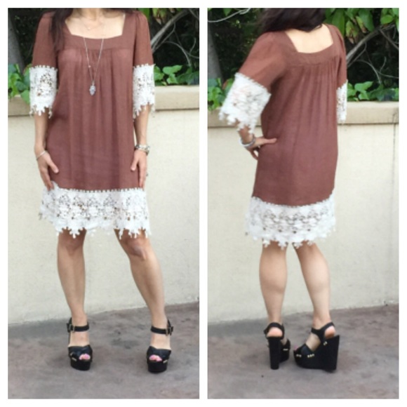 Crochet trim dress SALE FINAL PRICE - Picture 2 of 3