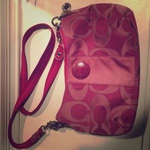 Rose colored coach cross body bag!