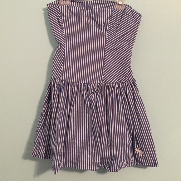 White and blue striped Abercrombie dress - Picture 1 of 2