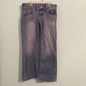 light wash slim boot cut jeans from American Eagle