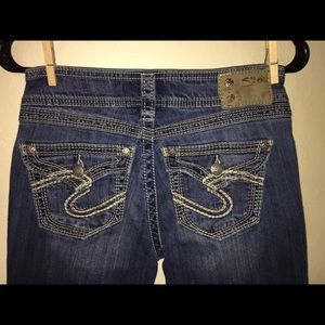 Silver Suki Surplus jeans.