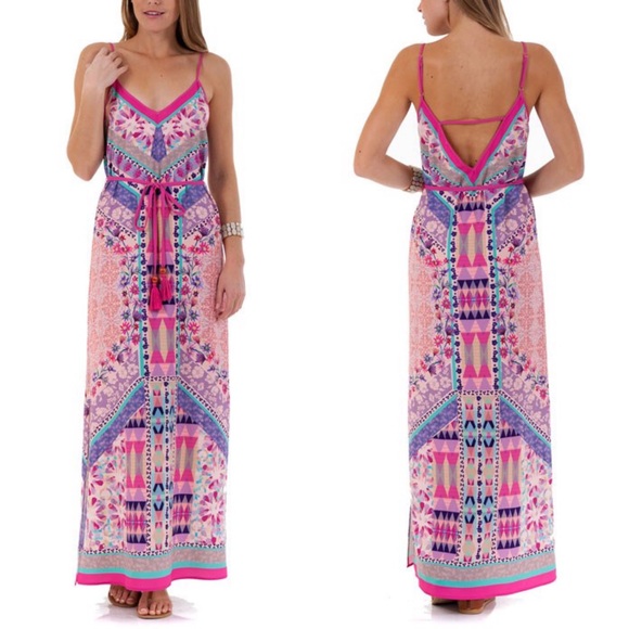 💠💠The EDIZA print maxi dress - PINK - Picture 2 of 3