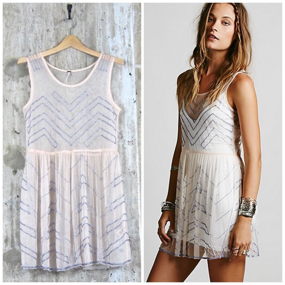 Free People Dresses & Skirts - •SOLD• Free People Embellished Mini Dress