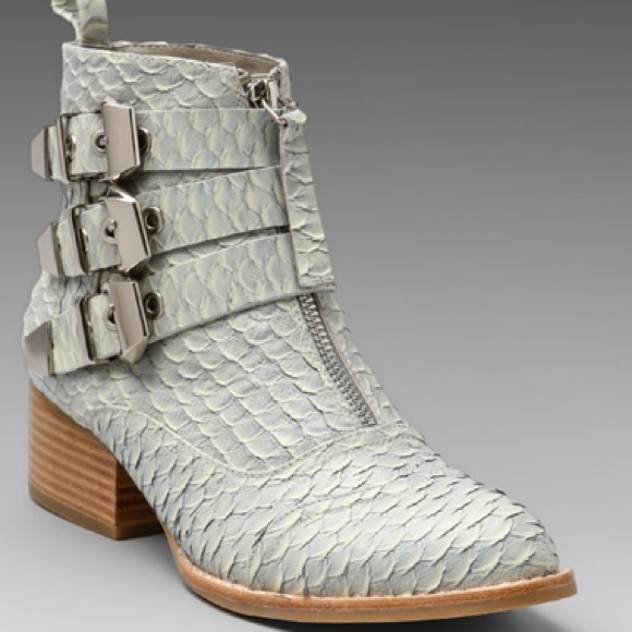 Jeffrey Campbell Allman snakeskin booties