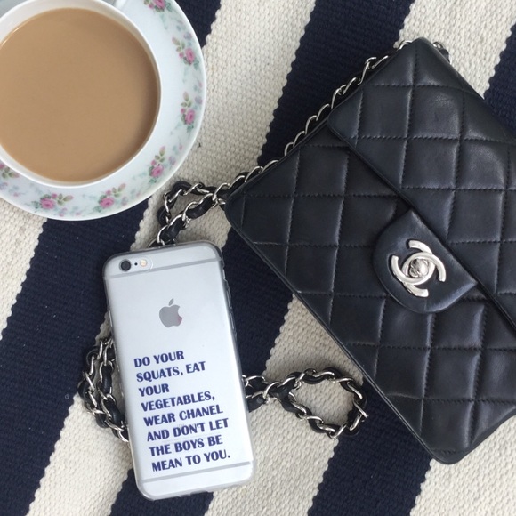 iPhone 6 case - soft clear TPU with navy print