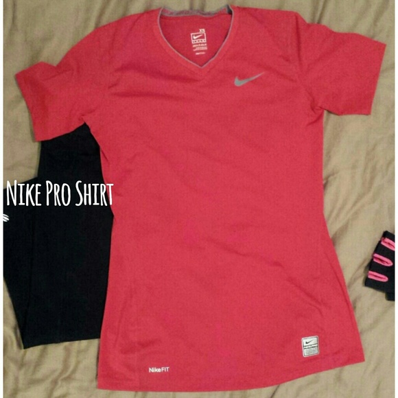 Nike Pro Workout V-neck Shirt - Picture 1 of 1
