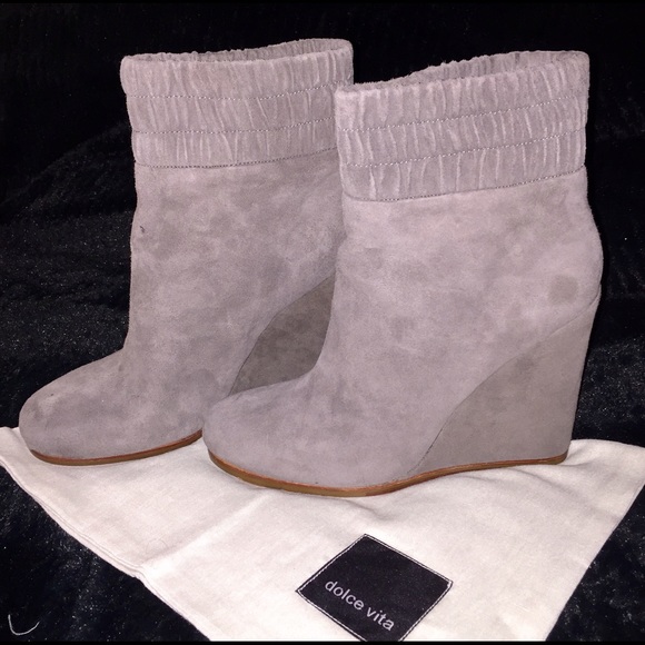 Grey suede booties Dolce Vita