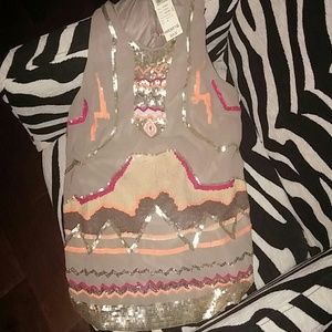 Sequin neon ethnic top!