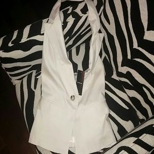 Bebe haliey pinstripe halter vest