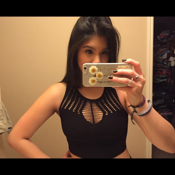SOLD! FP Black Bra Crop Top - Picture 4 of 4