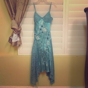 Blue beaded dress