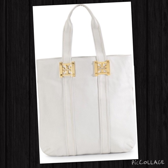 Tory Burch White Leather Tote