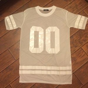 Misguided mesh jersey top
