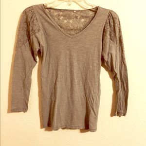 Gray half sleeve top
