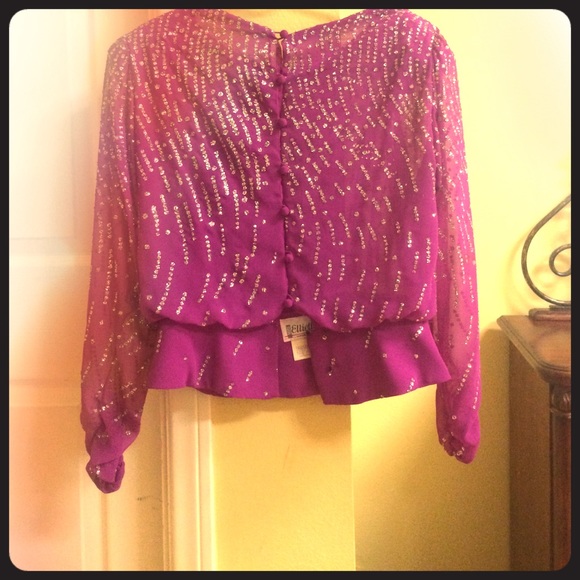 Purple beaded blouse