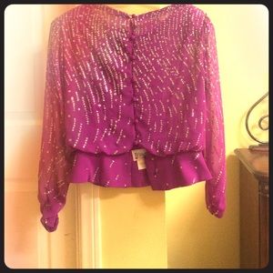 Purple beaded blouse