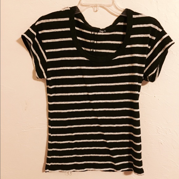 Black and white stripped GAP top