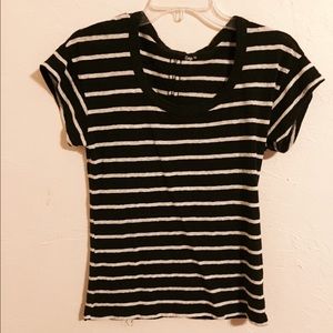 Black and white stripped GAP top