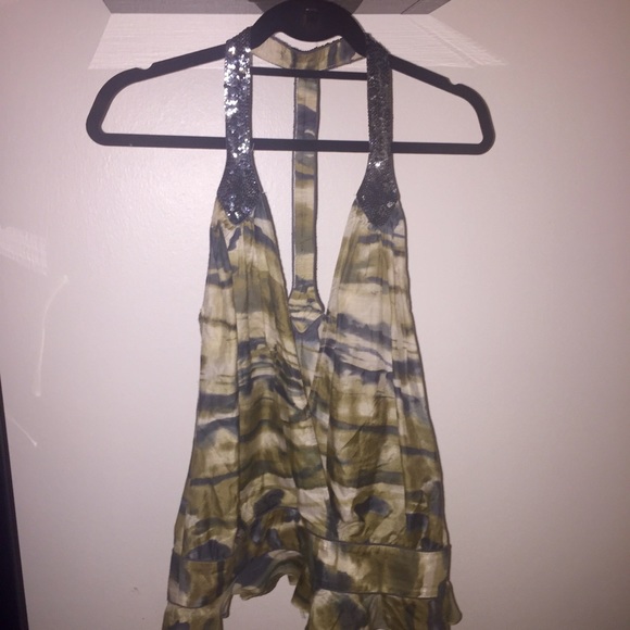 Sass & Bide top with sequin straps