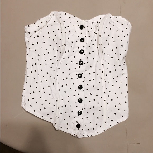 Polka dot strapped top. Vintage, one of a kind!