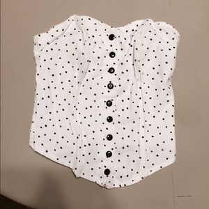 Polka dot strapped top. Vintage, one of a kind!