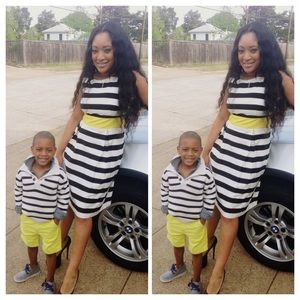 Black ,White ,and Yellow Dress