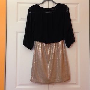 Elegant black with light gold sequence cocktail