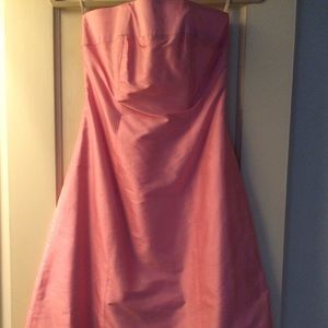 Strapless Silk Shantung Dress