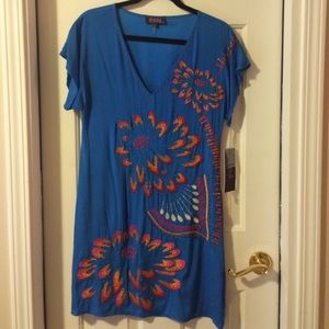 NWT Hale Bob Beaded Silk Dress, size small