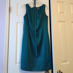 Ann Taylor emerald silky dress.