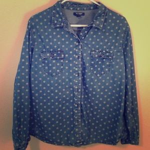 Polka dot Chambray Shirt