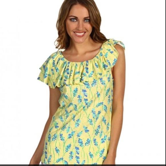 Lilly Pulitzer Wynne top in grass happy xs