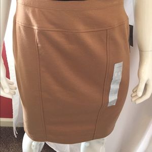 Tan knee length skirt