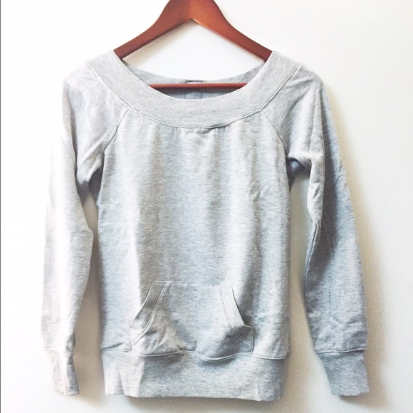 Zippered back sweatshirt