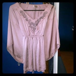 Butterfly Embellished Rose Pink Top
