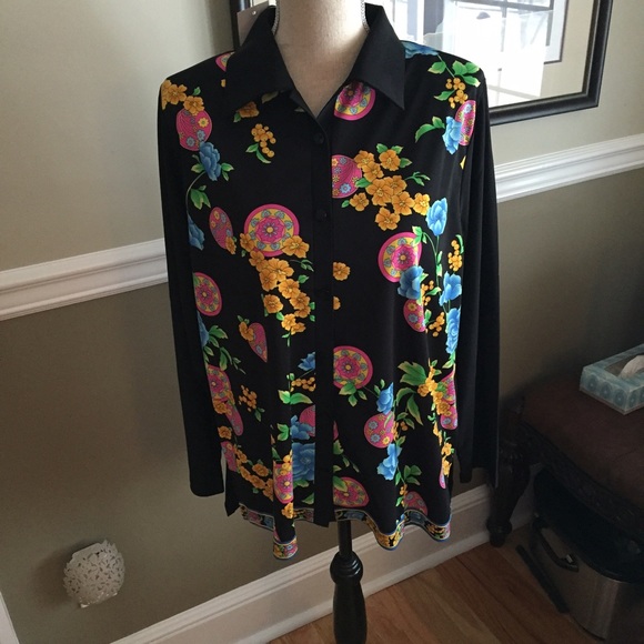 VINTAGE FLORAL PRINT TOP