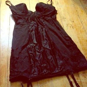 Victoria's Secret Black Lace and Mesh Teddy