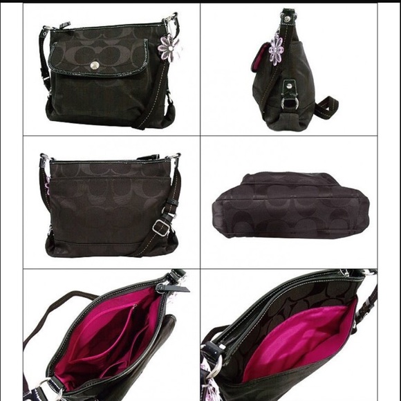 The Coach Kyra Nylon Signature File Crossbody