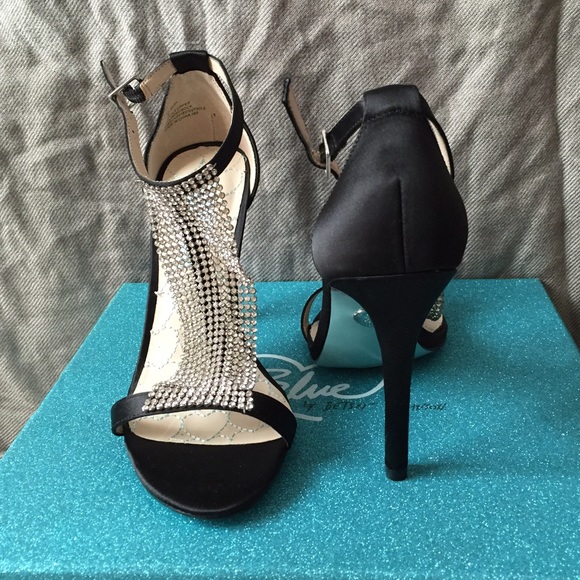 Betsy Johnson Open Toe Black Heels